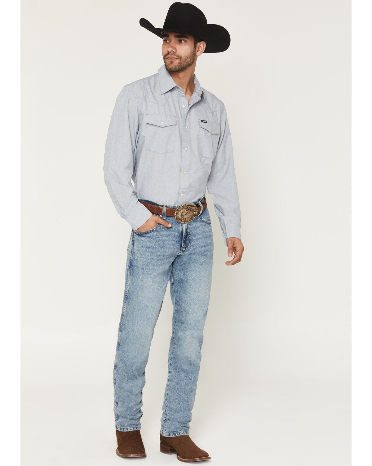 Men's Wrangler Retro 88MWZ Medium Wash Slim Straight Stretch Denim Jea