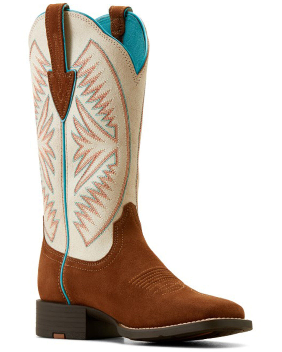 Women's Ariat Round Up Ruidoso Roughout Performance Western Boots - Br