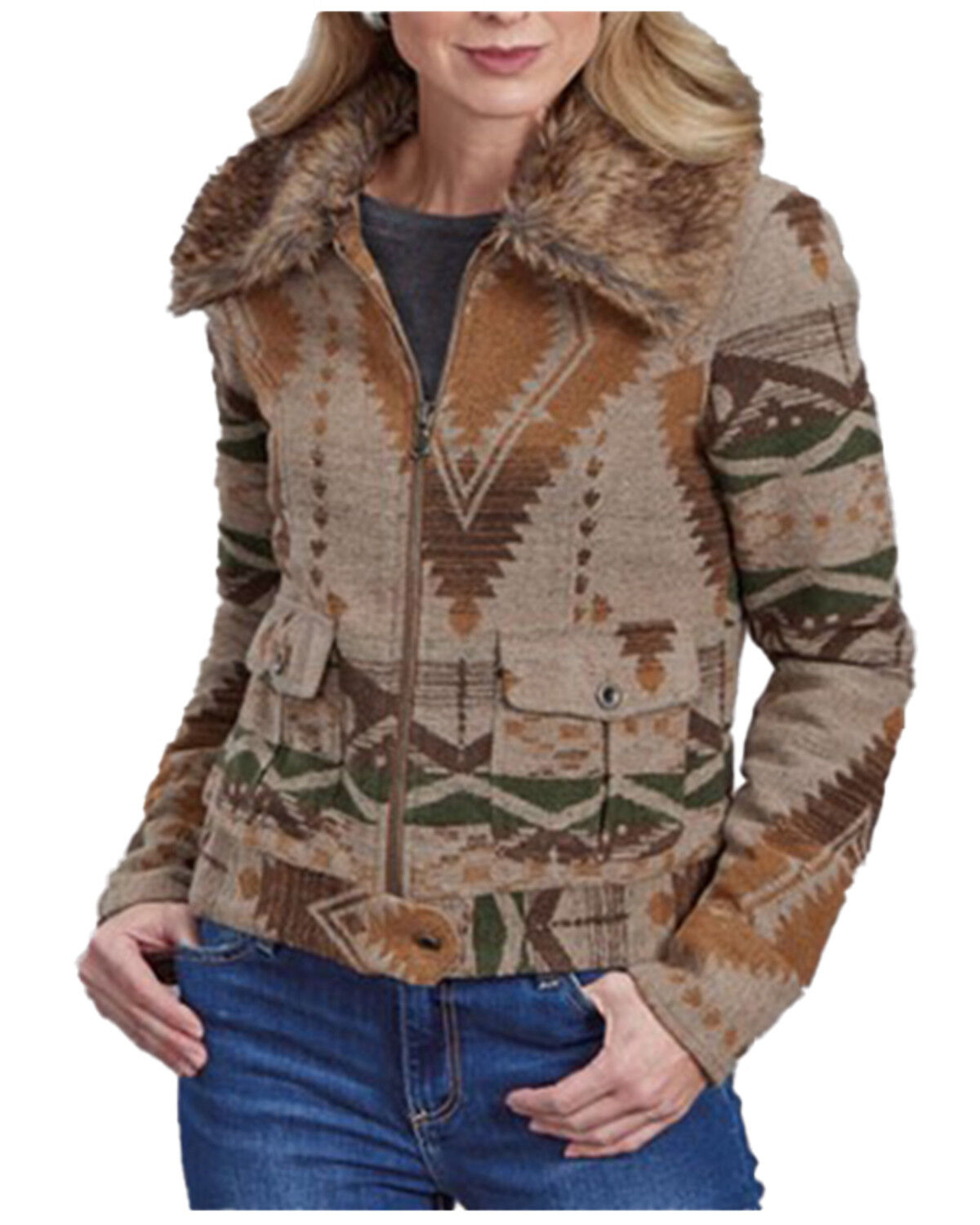 Women's Stetson Southwestern Print Blanket Jacket