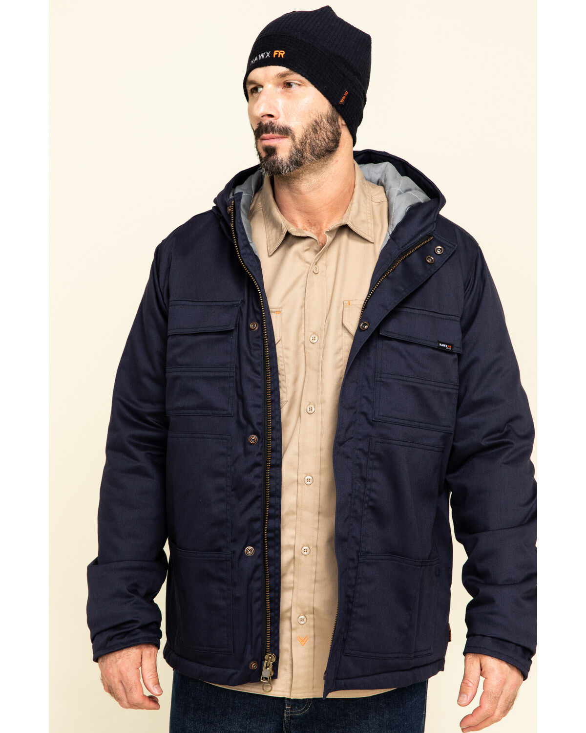 Men's Hawx FR Duck Hooded Work Jacket