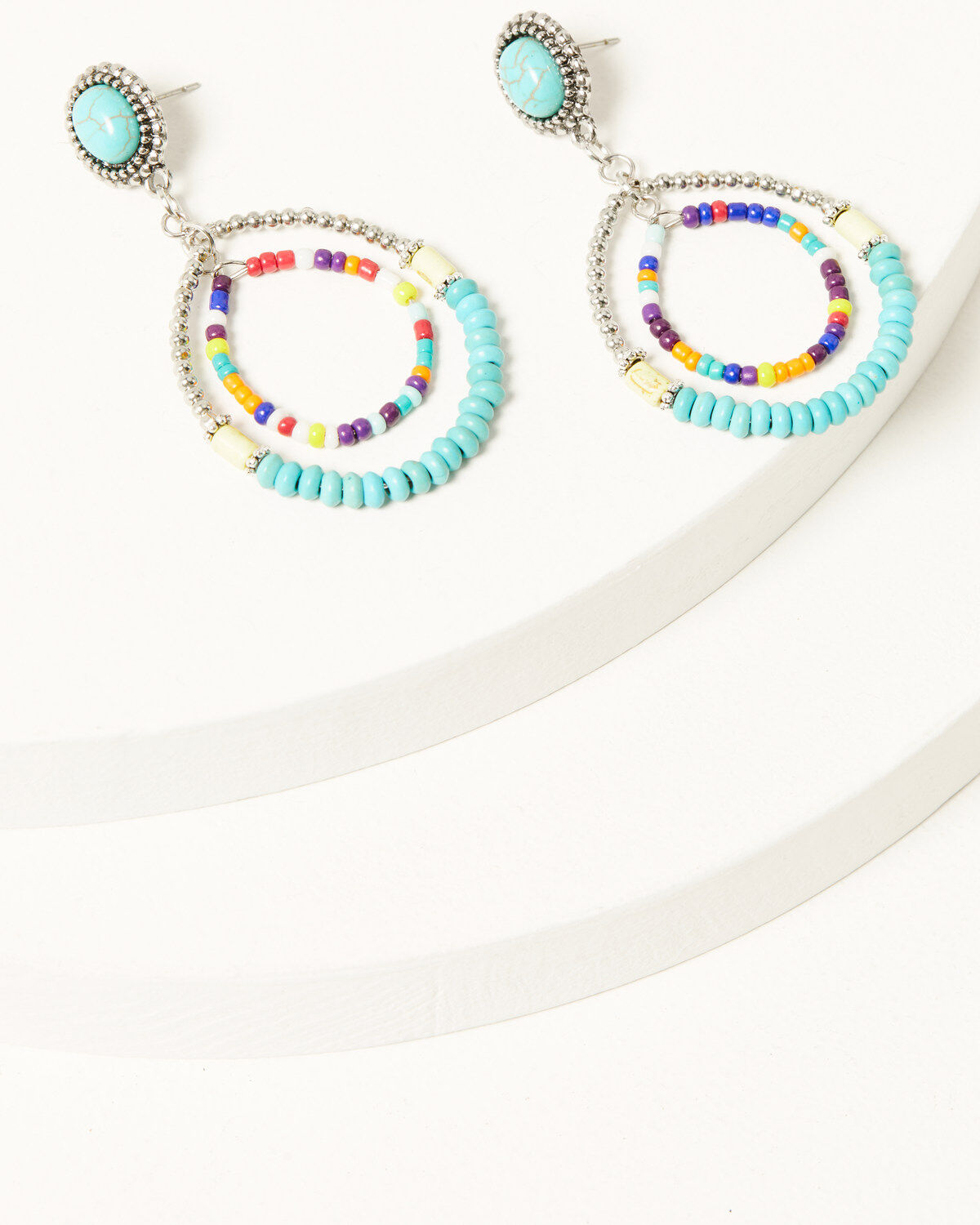 Women's Cowgirl Confetti Beaded Party Mode Earrings