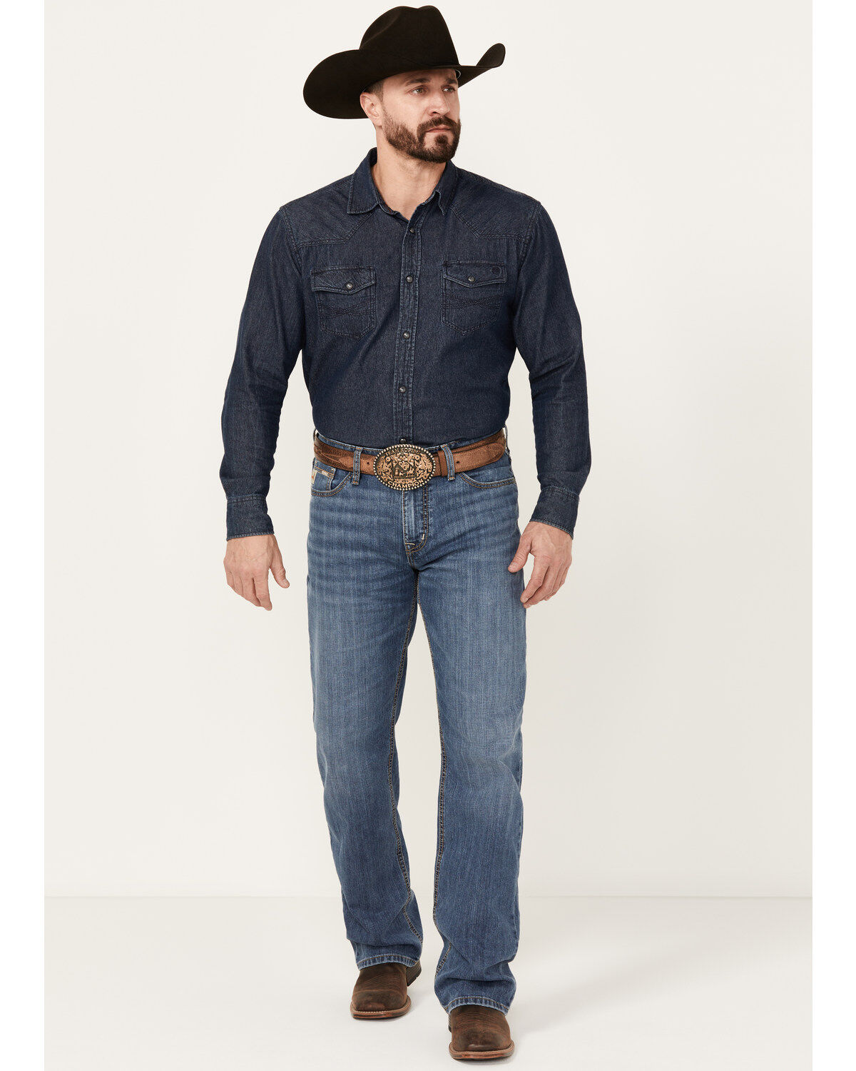 Men's Cinch Grant Medium Stonewash Relaxed Bootcut Performance Stretch