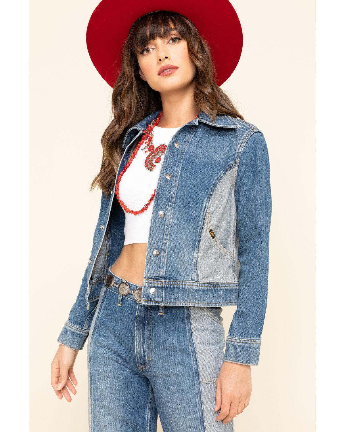 Women's Lee Contrast Denim Seamed Jacket