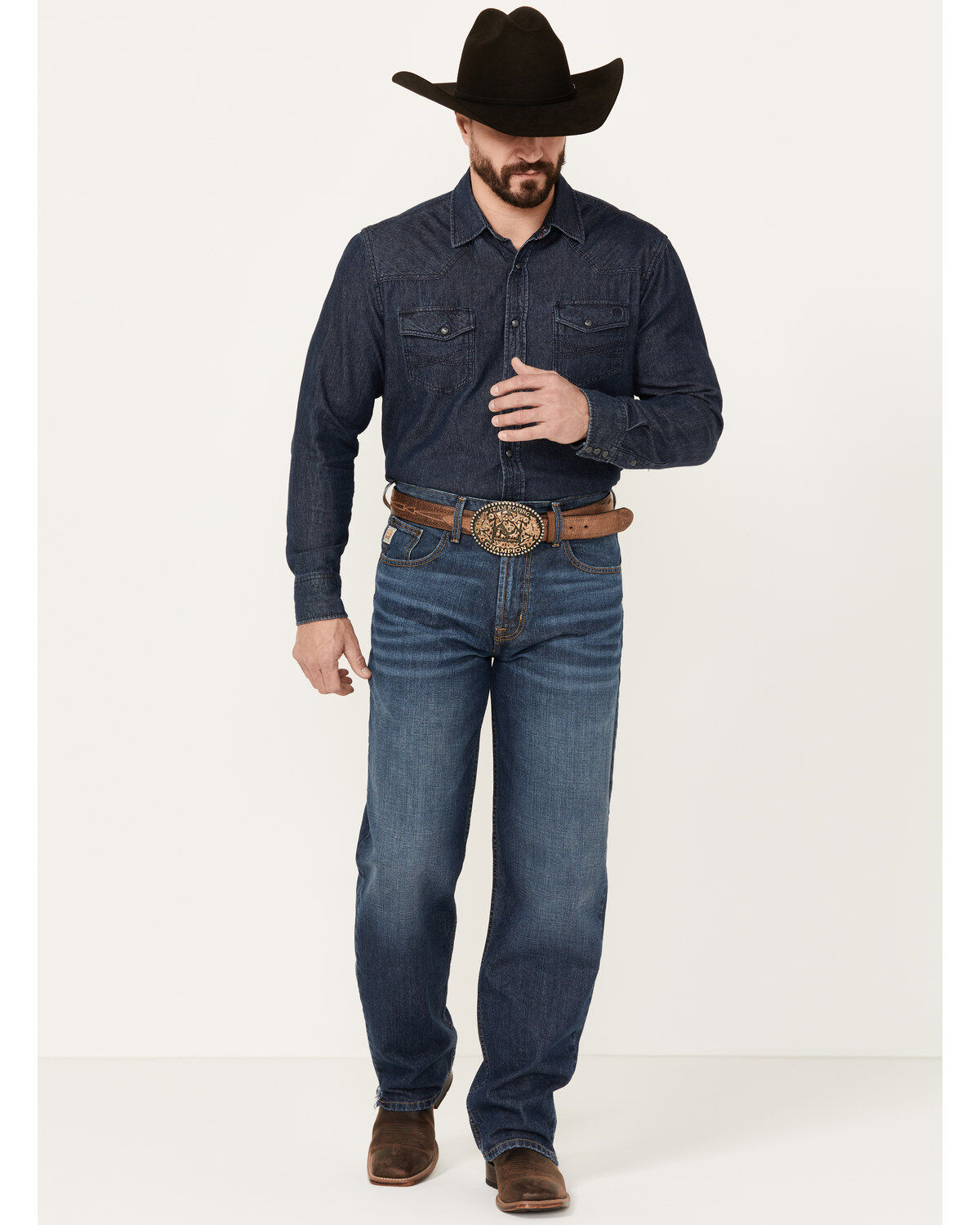 Men's Cinch Fastback Stonewash Original Loose Taper Rigid Denim Jeans
