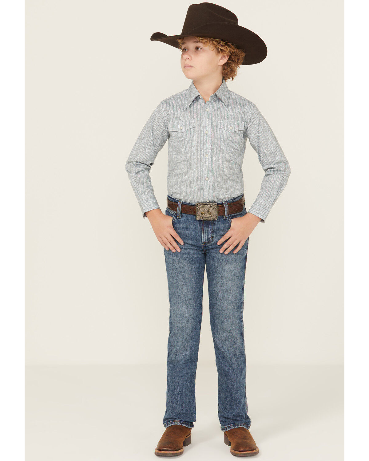 Boys' Wrangler Retro Medium Wash Slim Bootcut Stretch Denim Jeans