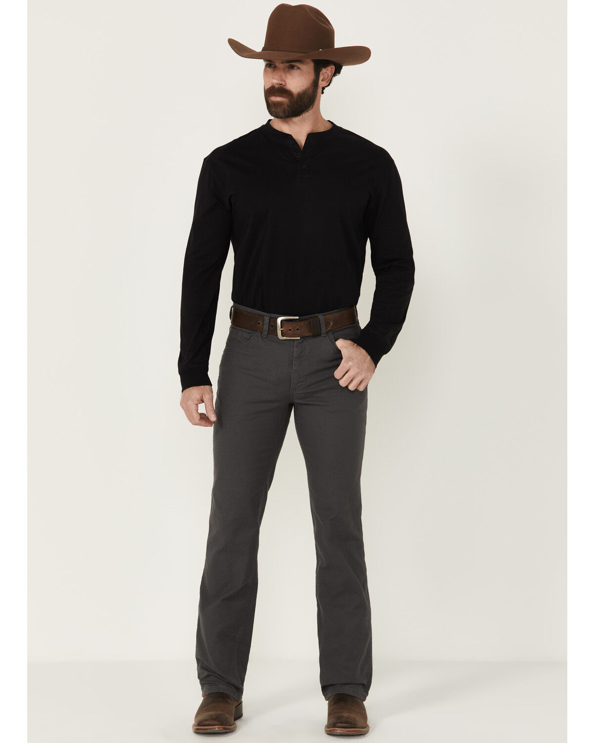 Men's Wrangler Tough Comfort Slim Straight Cowboy Cut Stretch Denim Je