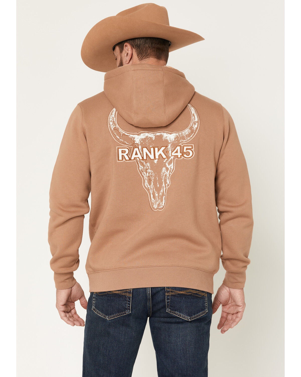 Men's RANK 45 Desert Steer Embroidered Hooded Sweatshirt