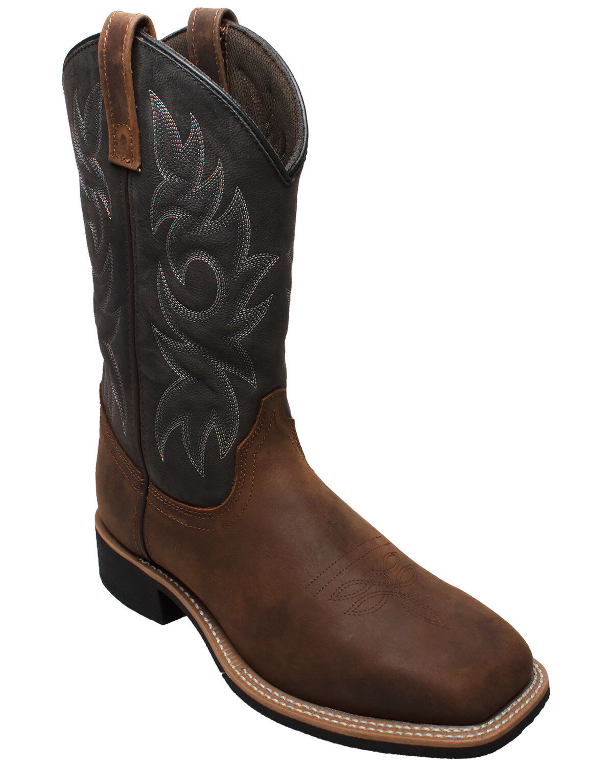 Men's Ad Tec Brown Western Work Boots - Soft Toe