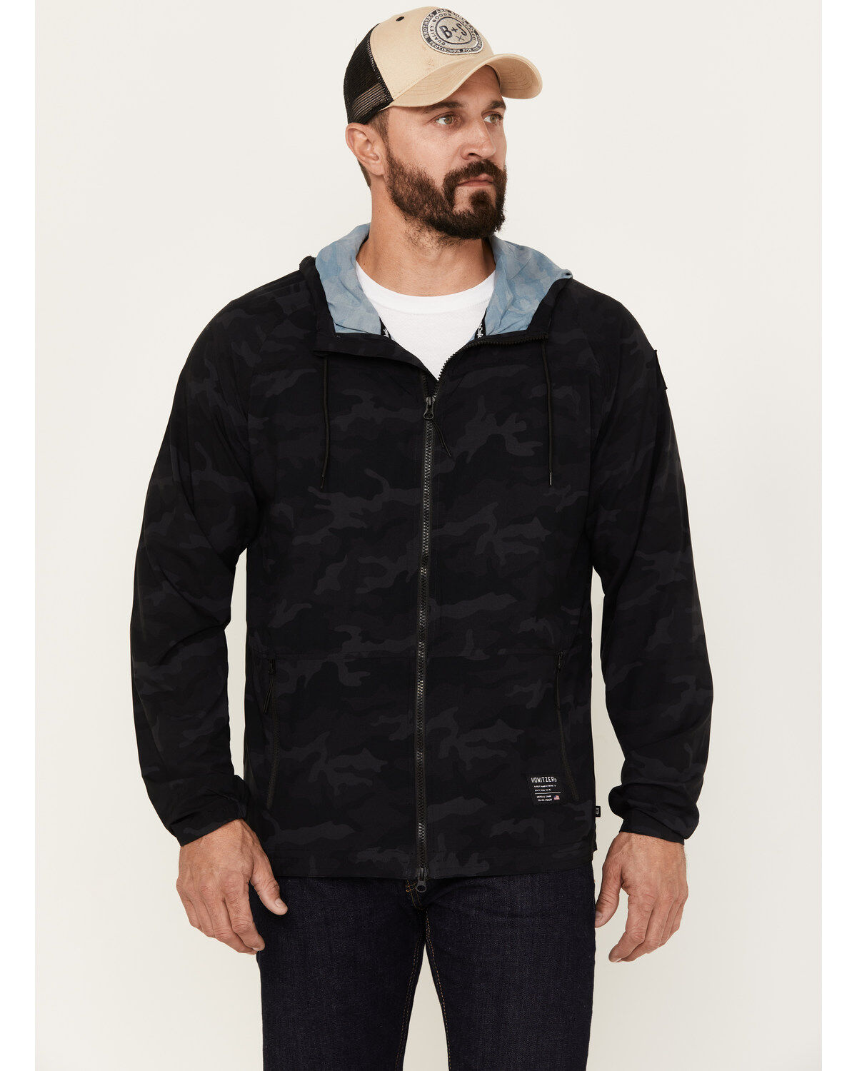 Men's Howitzer Camo Combatant Hooded Track Jacket