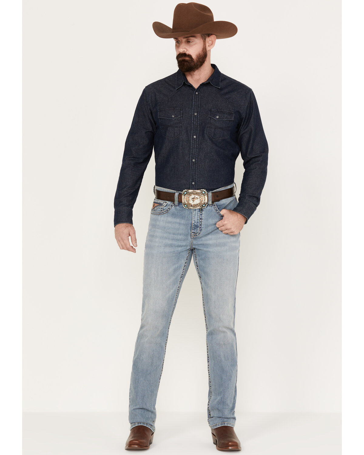 Men's RANK 45 Pistol Wash Ambush Slim Straight Performance Stretch De