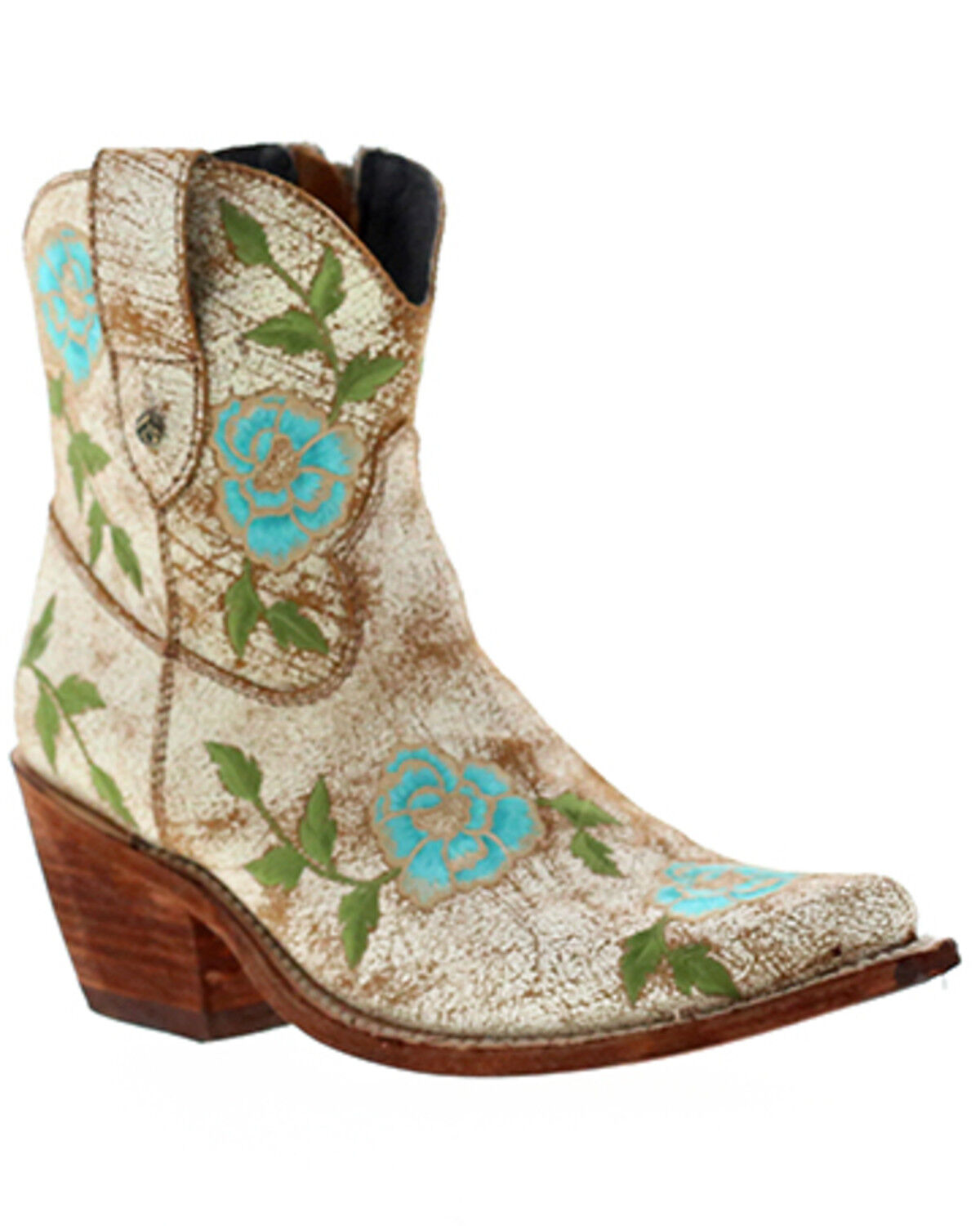 Women's Liberty Black Cobre Adela Floral Embroidered Western Booties -