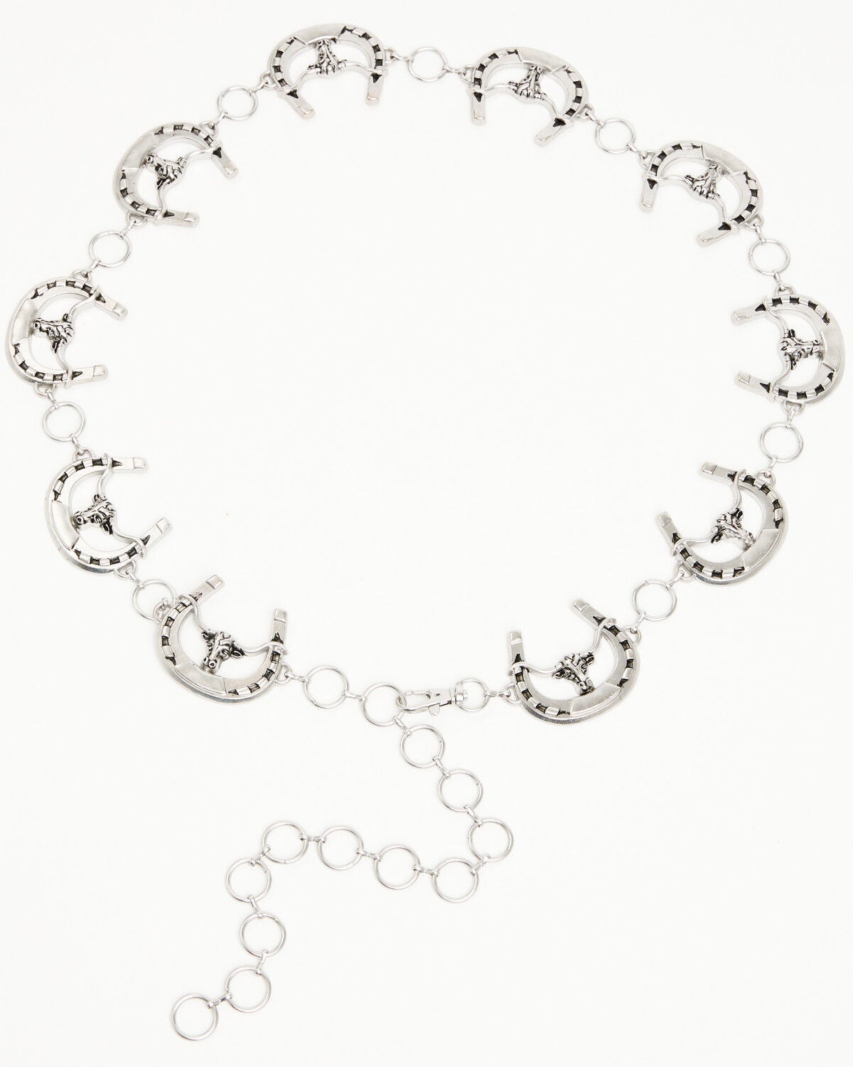 Women's Shyanne Horseshoe Longhorn Chain Concho Belt