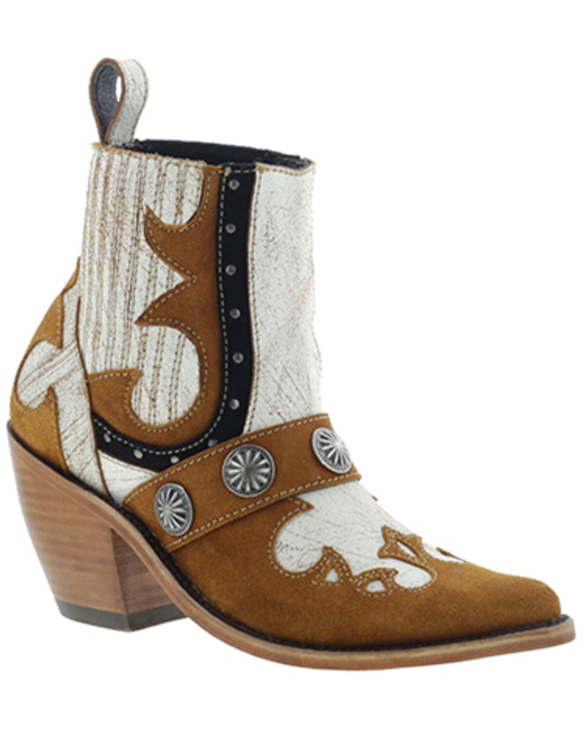 Women's Liberty Black Cobre Alejandra Concho Western Booties - Round T