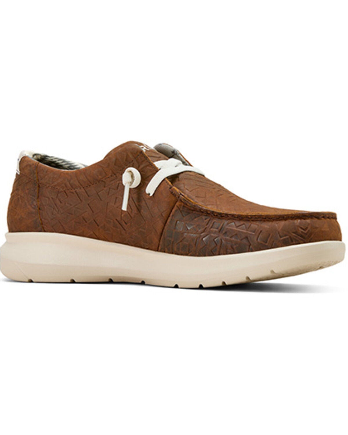 Men's Ariat Hilo Blanket Embossed Casual Shoes - Moc Toe