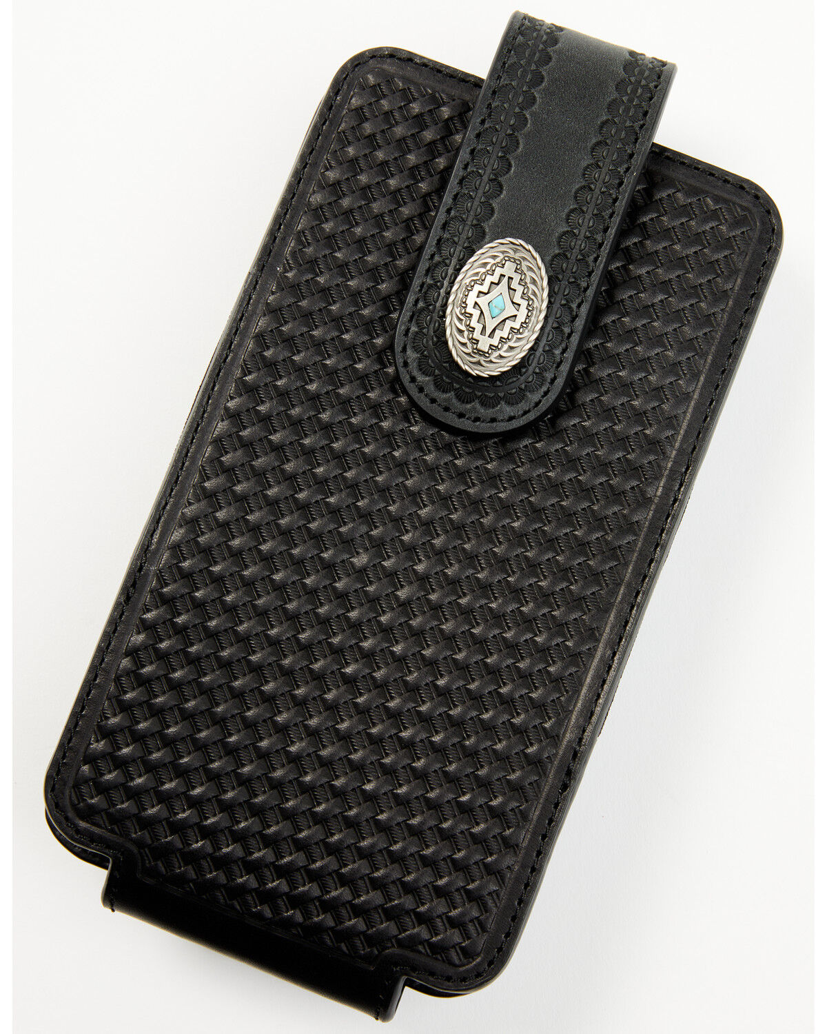 Men's Cody James Dwight Basketweave Tooled Cellphone Case