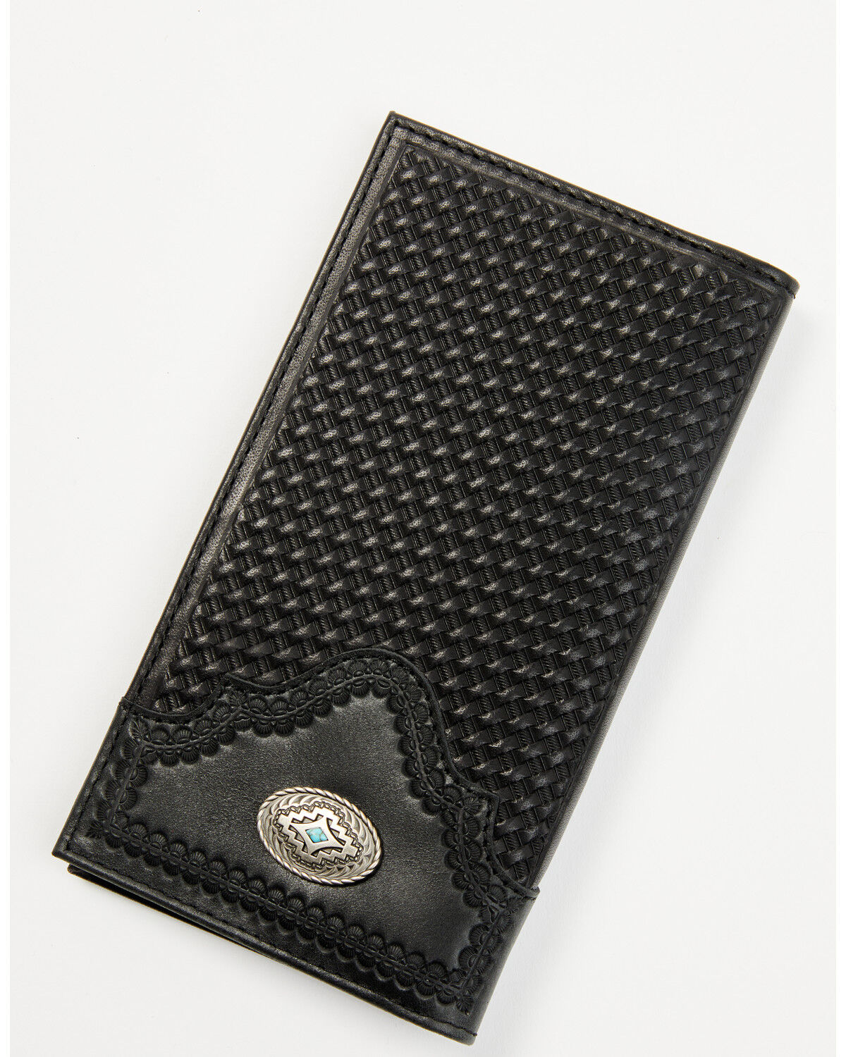 Men's Cody James Dwight Basketweave Tooled Rodeo Wallet