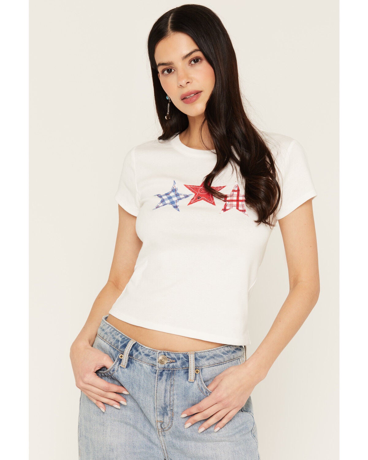 Women's Originality Star Patch Baby Tee