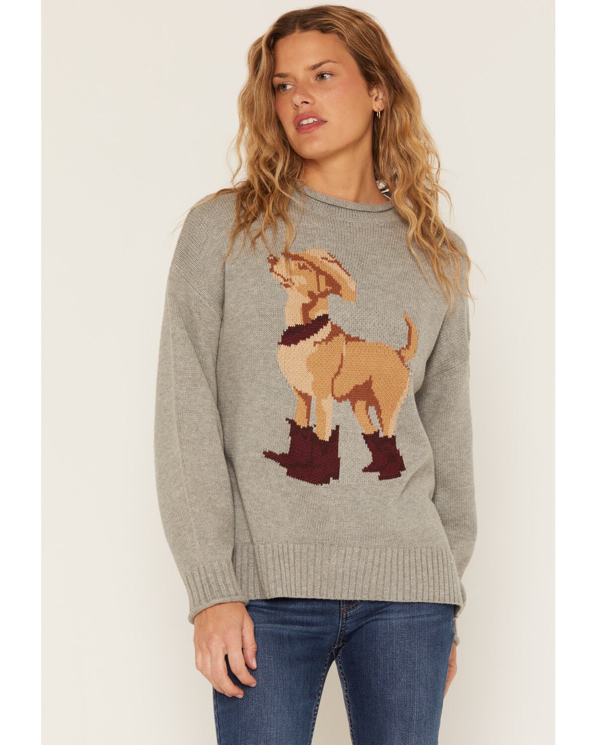 Women's Wishlist Dog Graphic Sweater