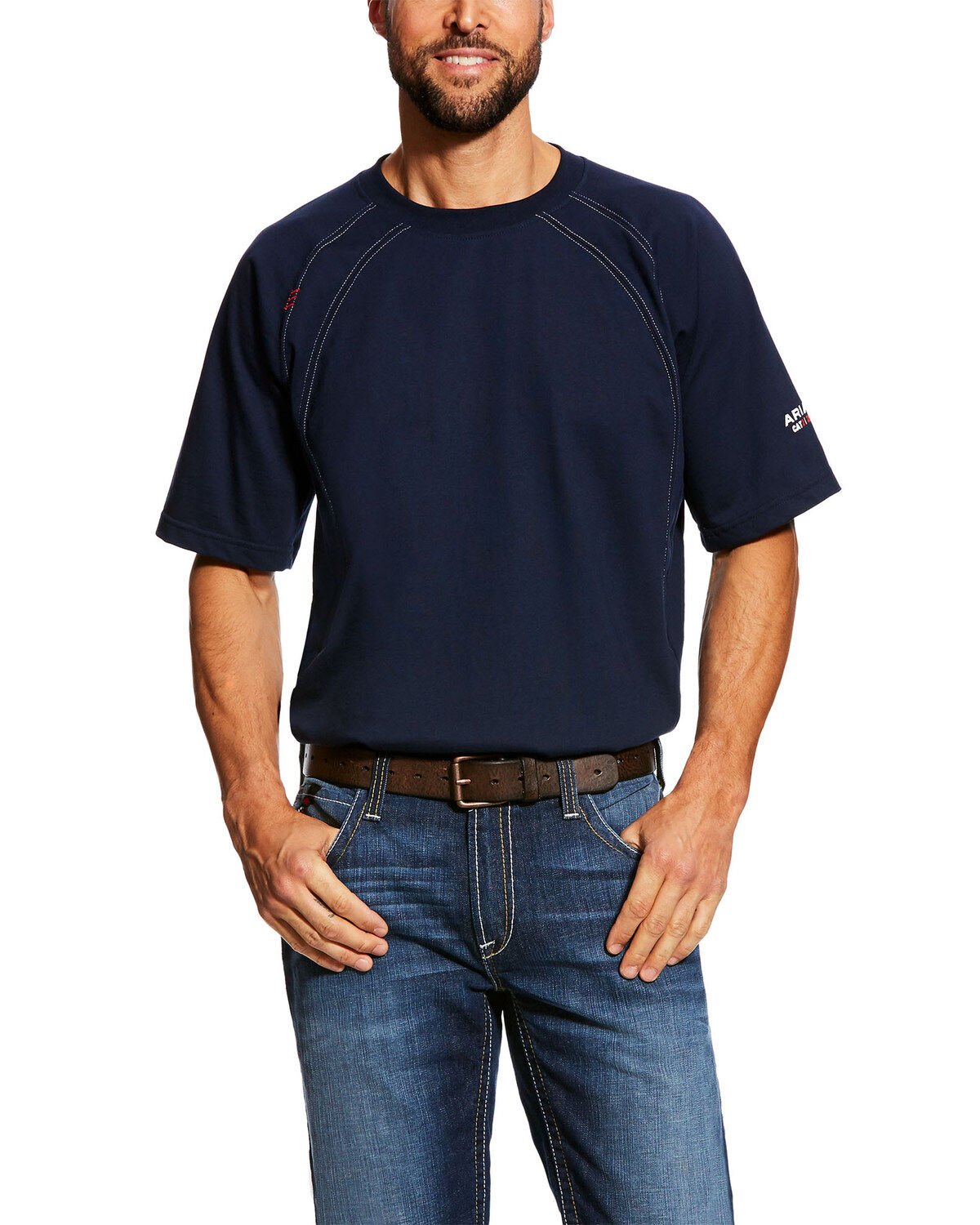 Men's Ariat FR Crew Short Sleeve Work T-Shirt - Tall