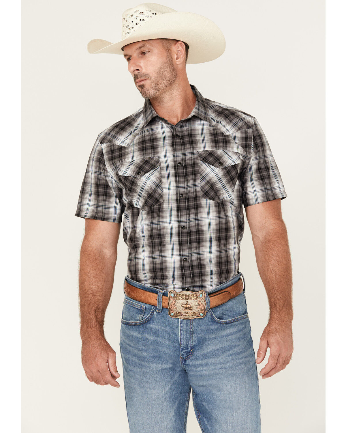Men's Pendleton Boot Barn Exclusive Frontier Plaid Print Short Sleeve