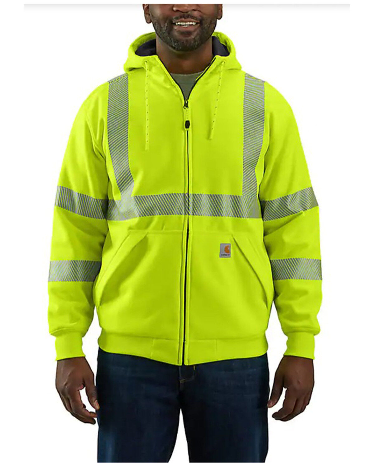 Men's Carhartt Hi-Vis Loose Fit Thermal Full-Zip Hooded Work Sweatshir