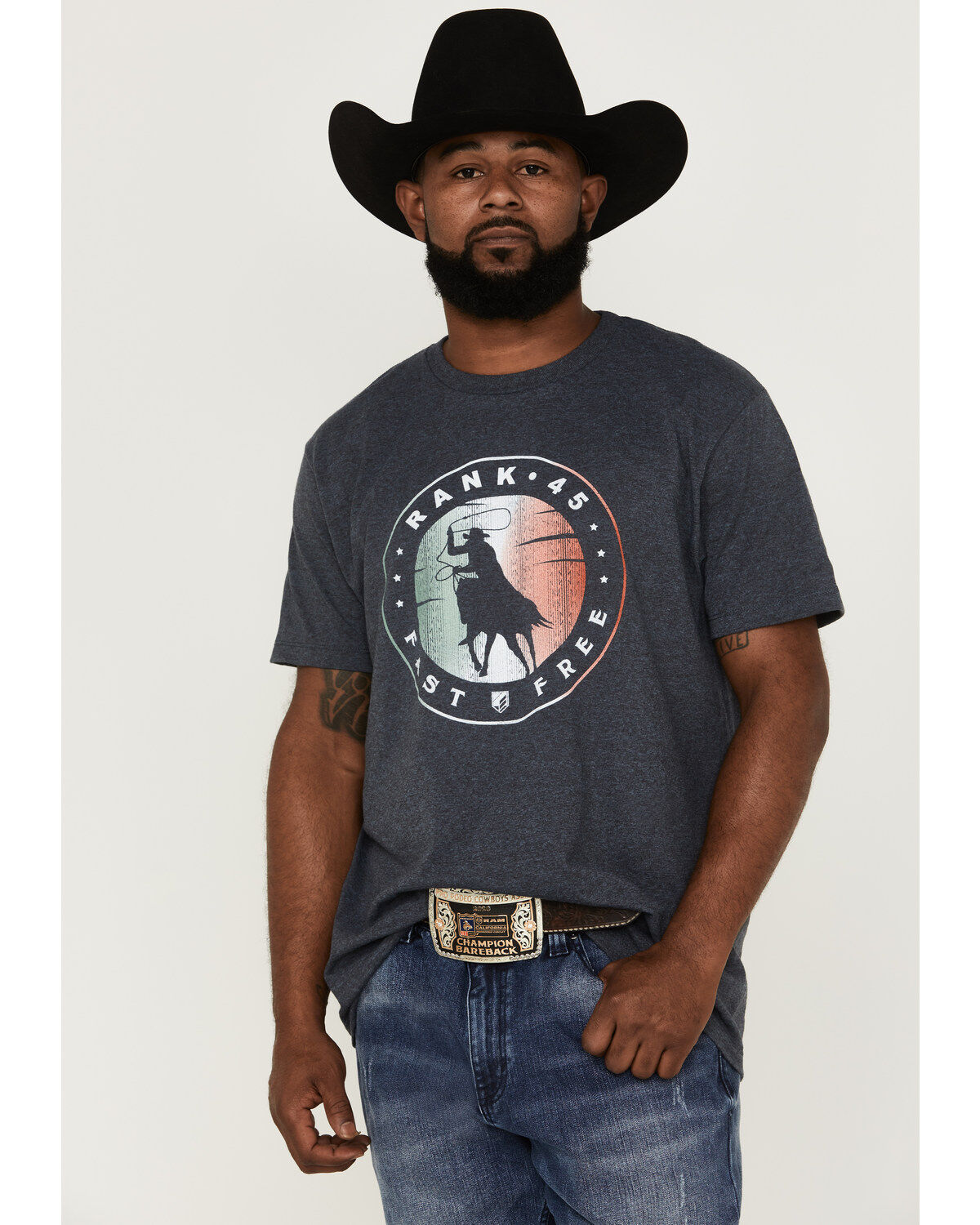 Men's Roper RANK 45 Circle Logo Short Sleeve Graphic T-Shirt