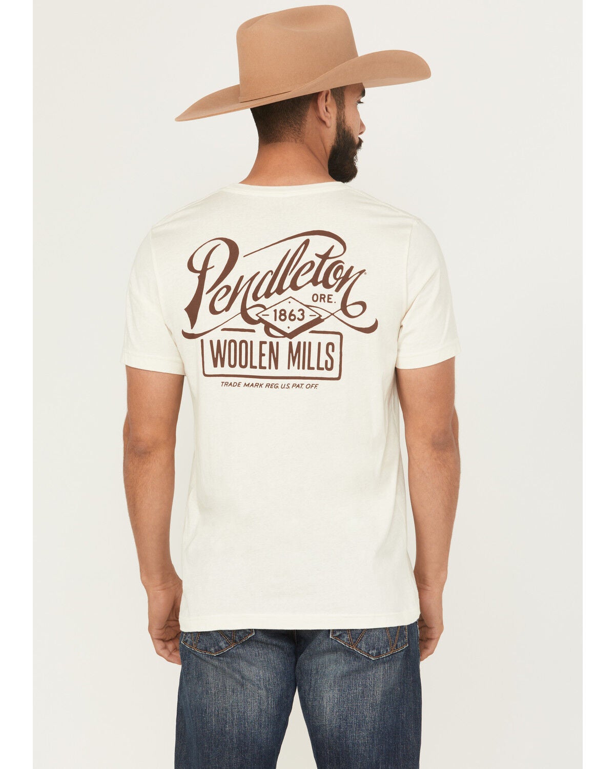Men's Pendleton Boot Barn Exclusive Script Logo Short Sleeve Graphic T
