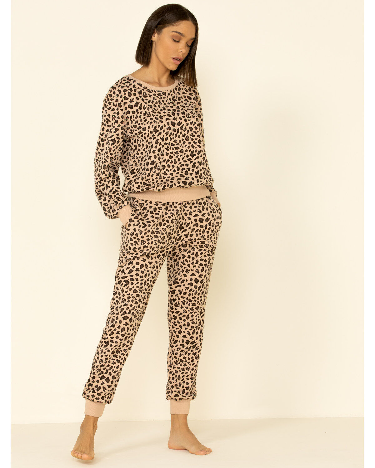 Women's Velvet Heart Leopard Jogger Pants