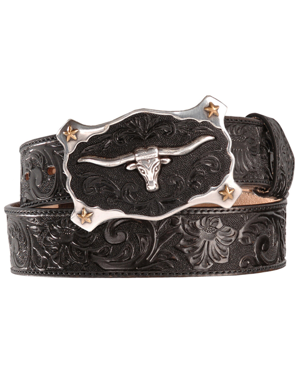 Men's Justin Longhorn Buckle Leather Belt