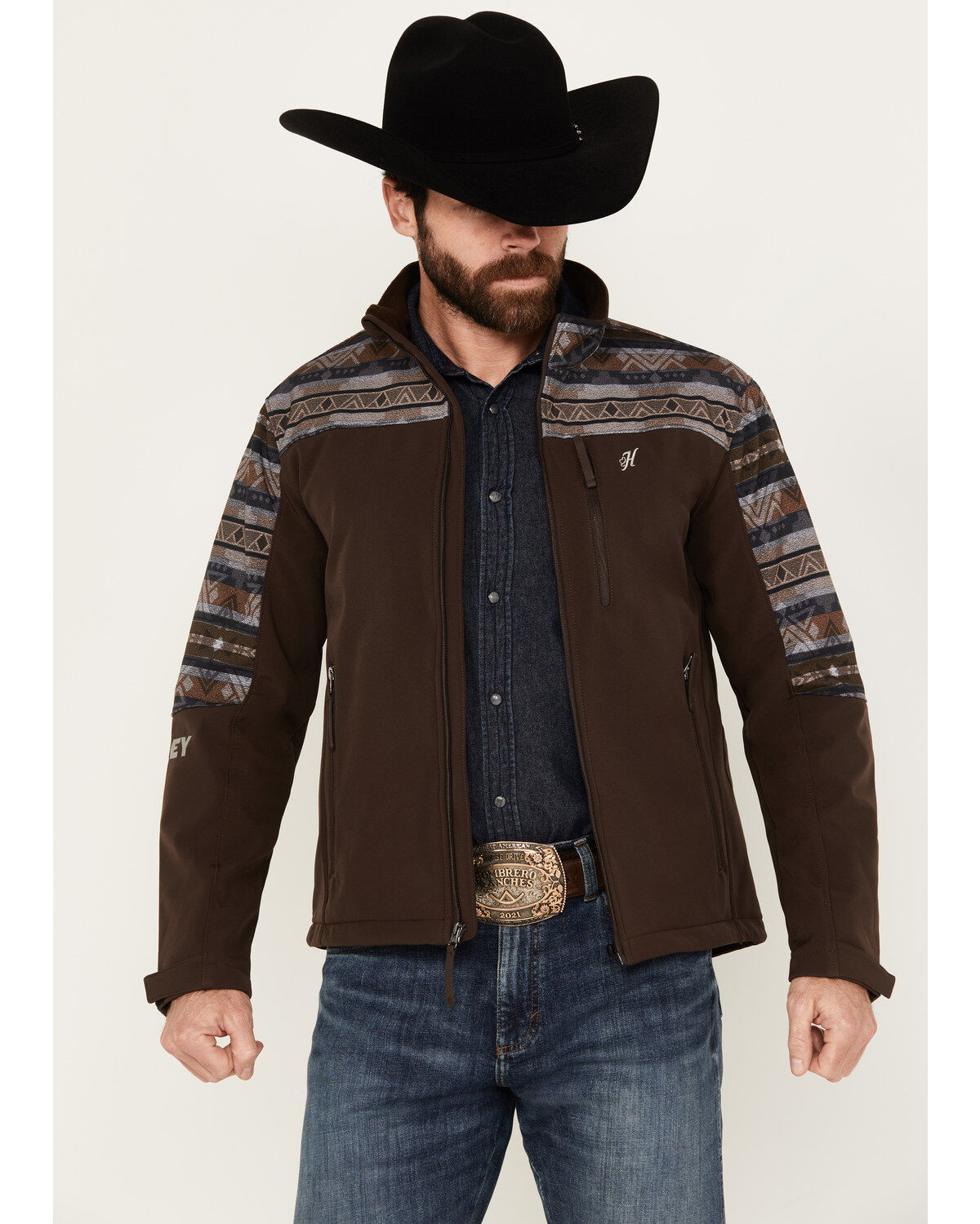 Men's Hooey Southwestern Print Softshell Jacket - Big