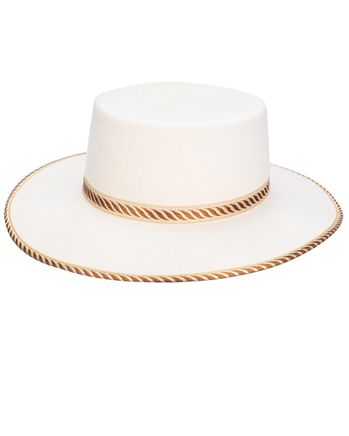 Women's San Diego Hat Company Snowfall Felt Boater Hat