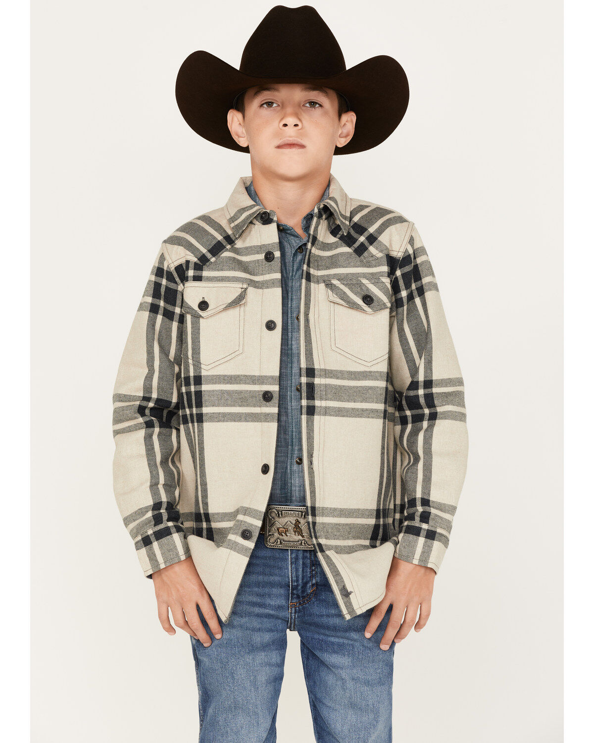 Boys' Cody James Long Sleeve Button-Down Flannel Shirt