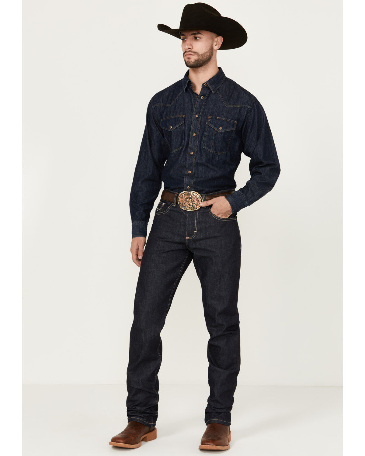 Men's Kimes Ranch Raw James Low Straight Bootcut Jeans
