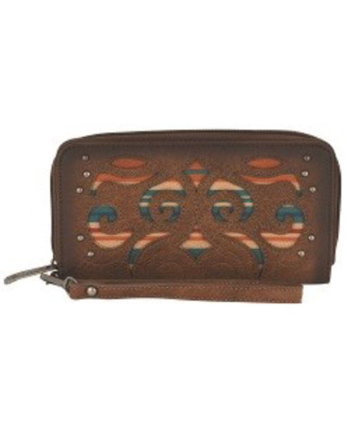 Women's Justin Serape Striped Inlay Wristlet Wallet