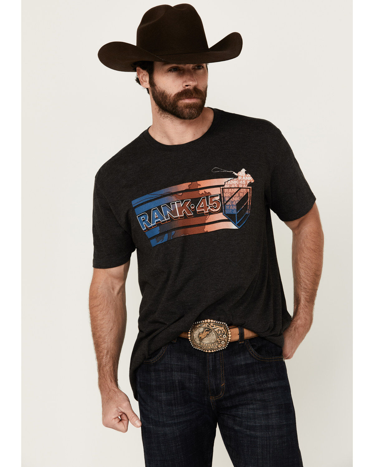 Men's RANK 45 Just Ride Short Sleeve Logo Graphic T-Shirt