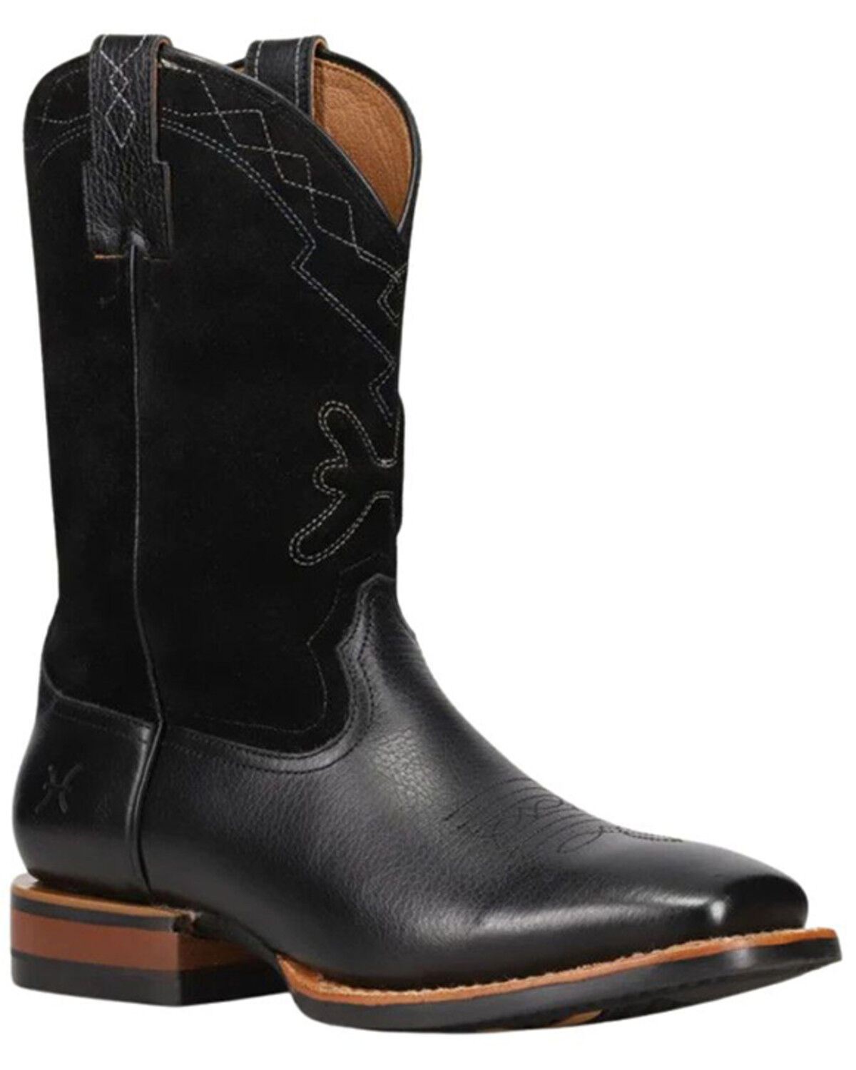 Men's Frye Hauser Logo Stitch Western Boots - Broad Square Toe