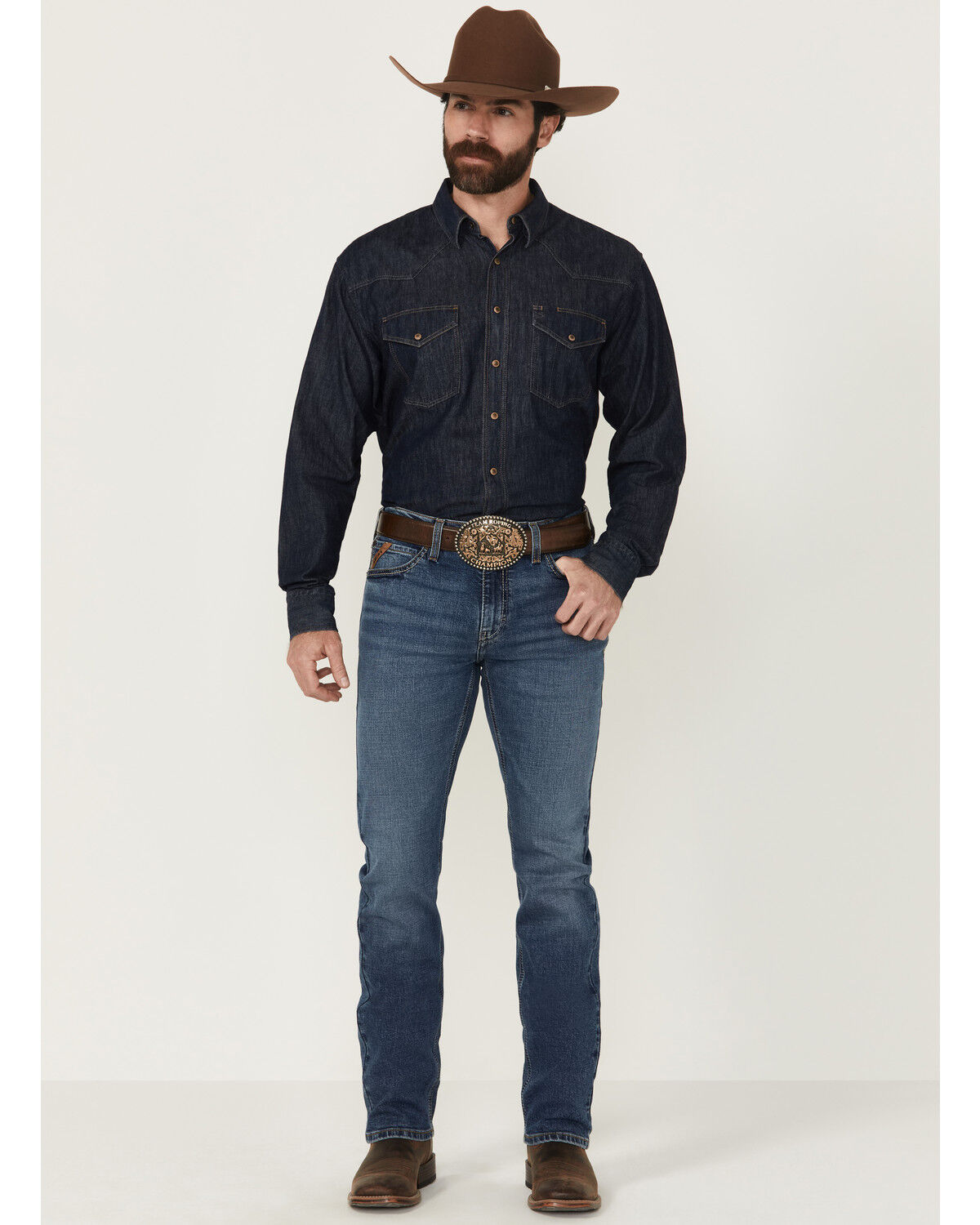 Men's Ariat M8 Carlos Miles Medium Wash Modern Slim Stretch Denim Jean