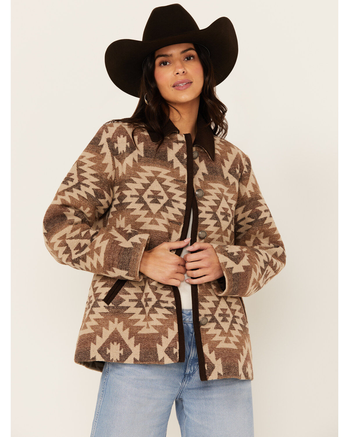 Women's Cripple Creek Southwestern Print Concho Jacket