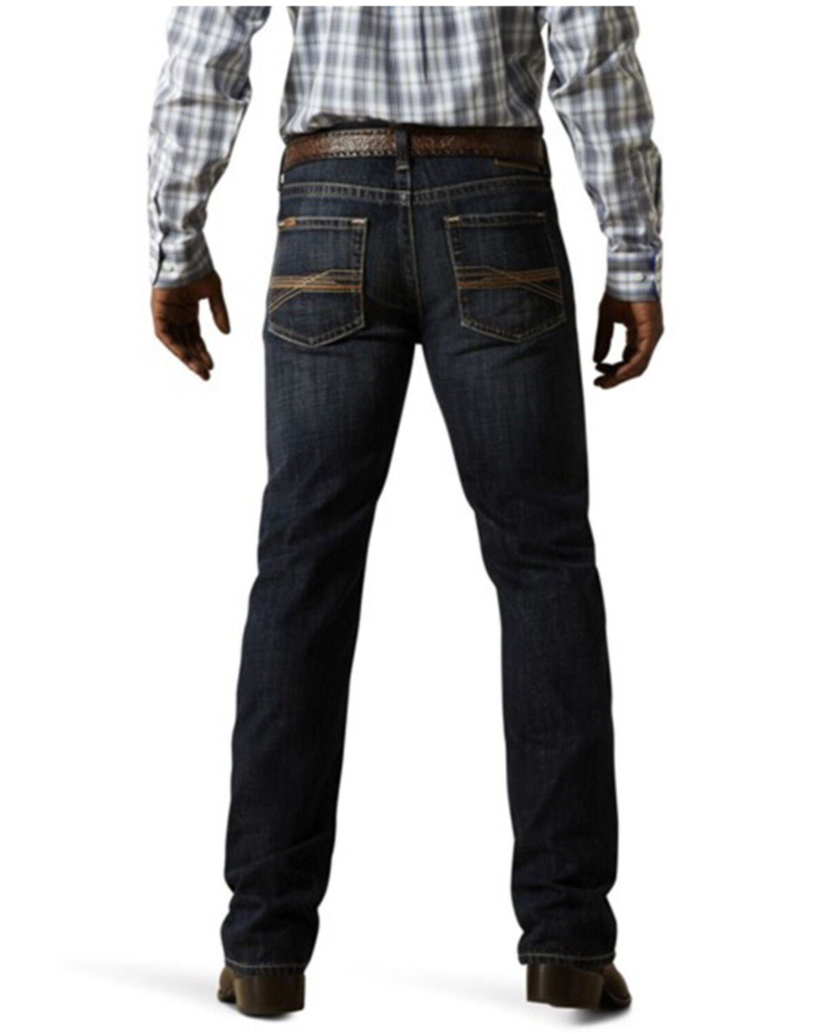 Ariat Men’s M5 Bart Keith Dark Wash Mid Rise Straight Leg Rigid Denim Jeans – Size 34x34 Classic Western Work Jeans