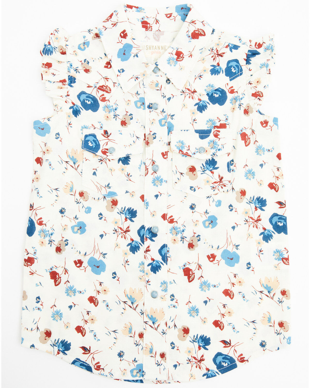 Girls' Shyanne Toddler Pine Haven Floral Print Sleeveless Snap Western