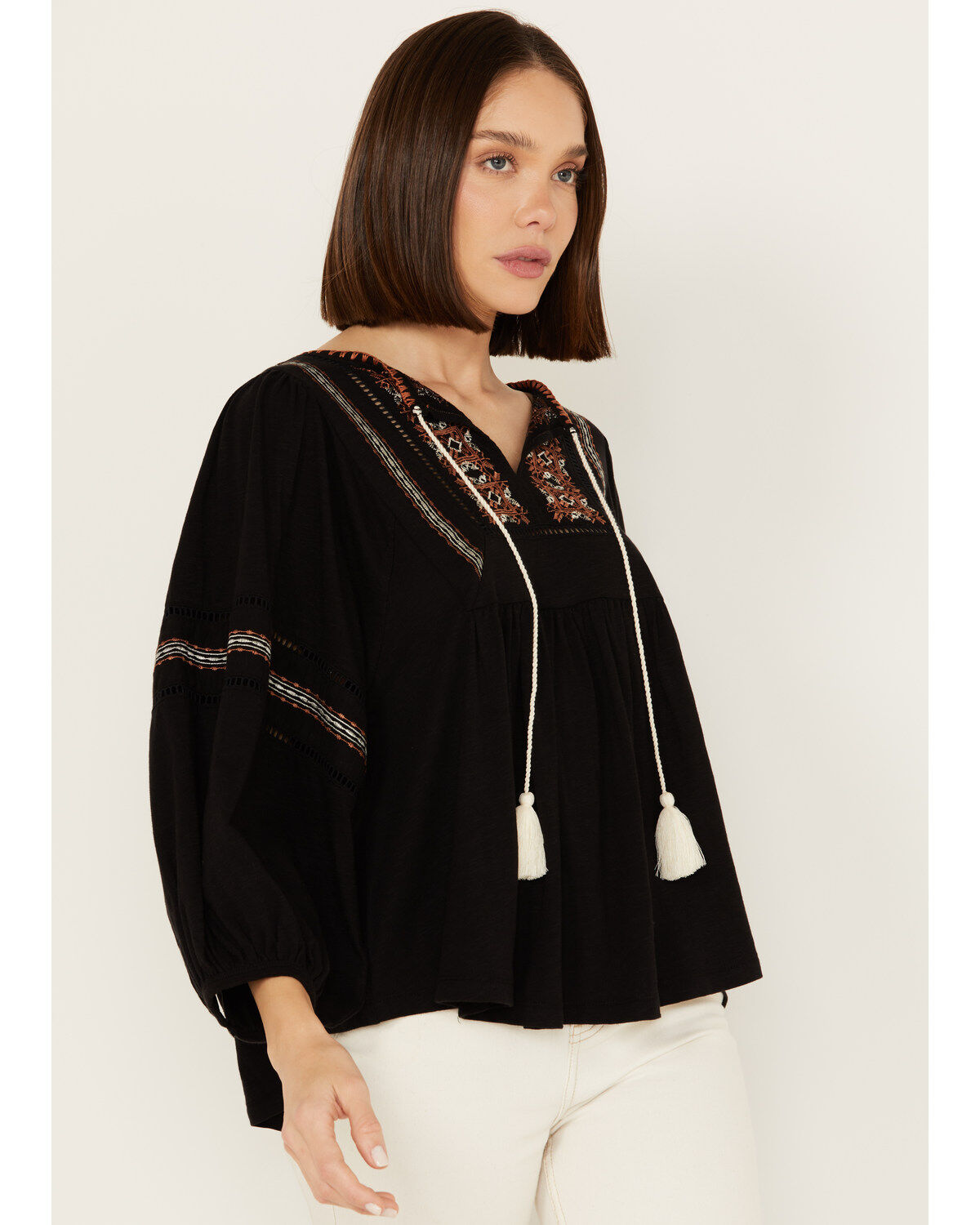Women's Shyanne Embroidered Peasant Top
