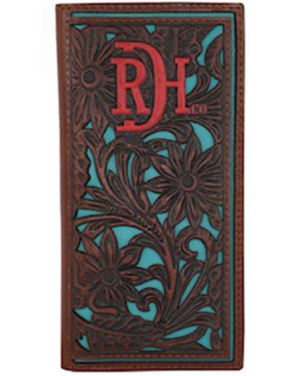 Men's Red Dirt Hat Tooled Inlay Rodeo Wallet