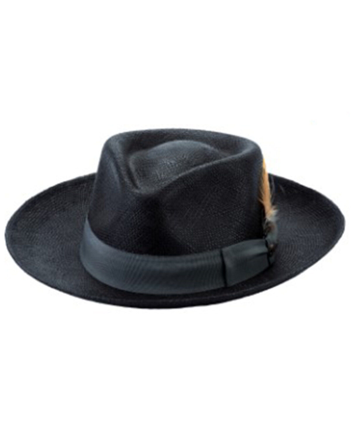 Bullhide Black Stamford Panana Feather Hat