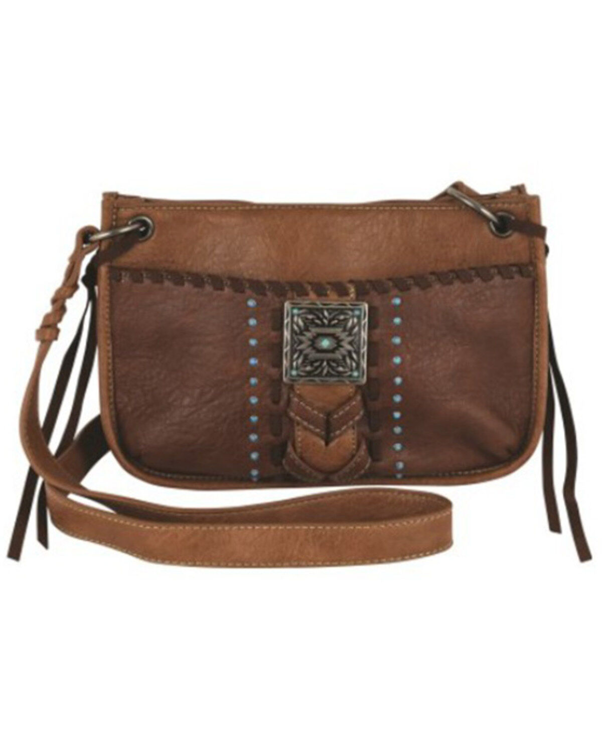 Women's Justin Chevron Stitch and Concho Shoulder Bag