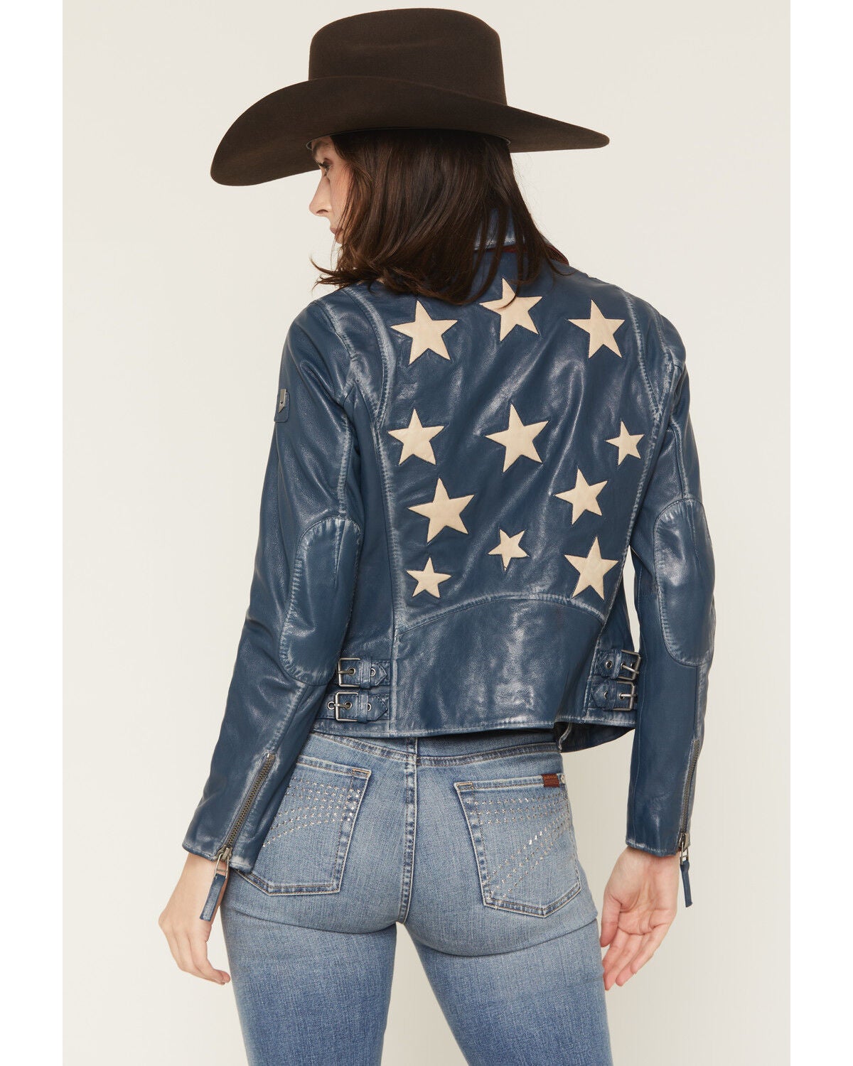 Women's Mauritius Leather Christy Americana Moto Jacket