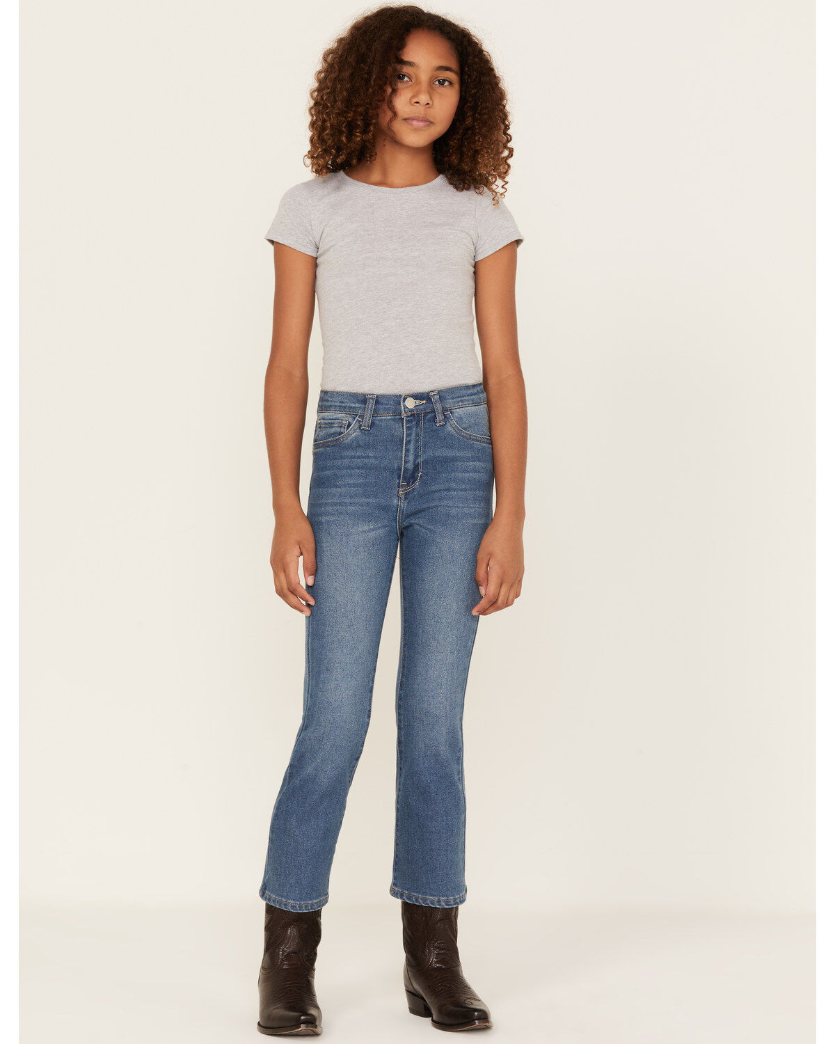 Girls' Levi's Dark Wash High Rise Cropped Flare Jeans