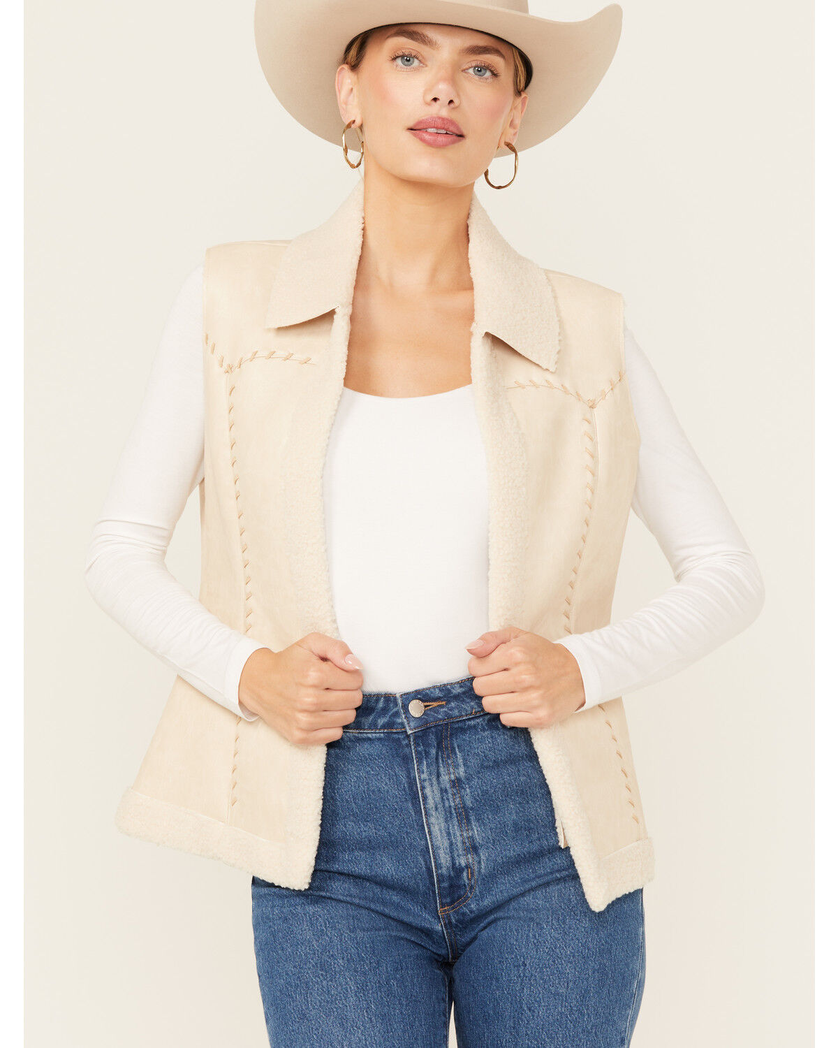 Women's Cripple Creek Shearling Faux Suede Vest