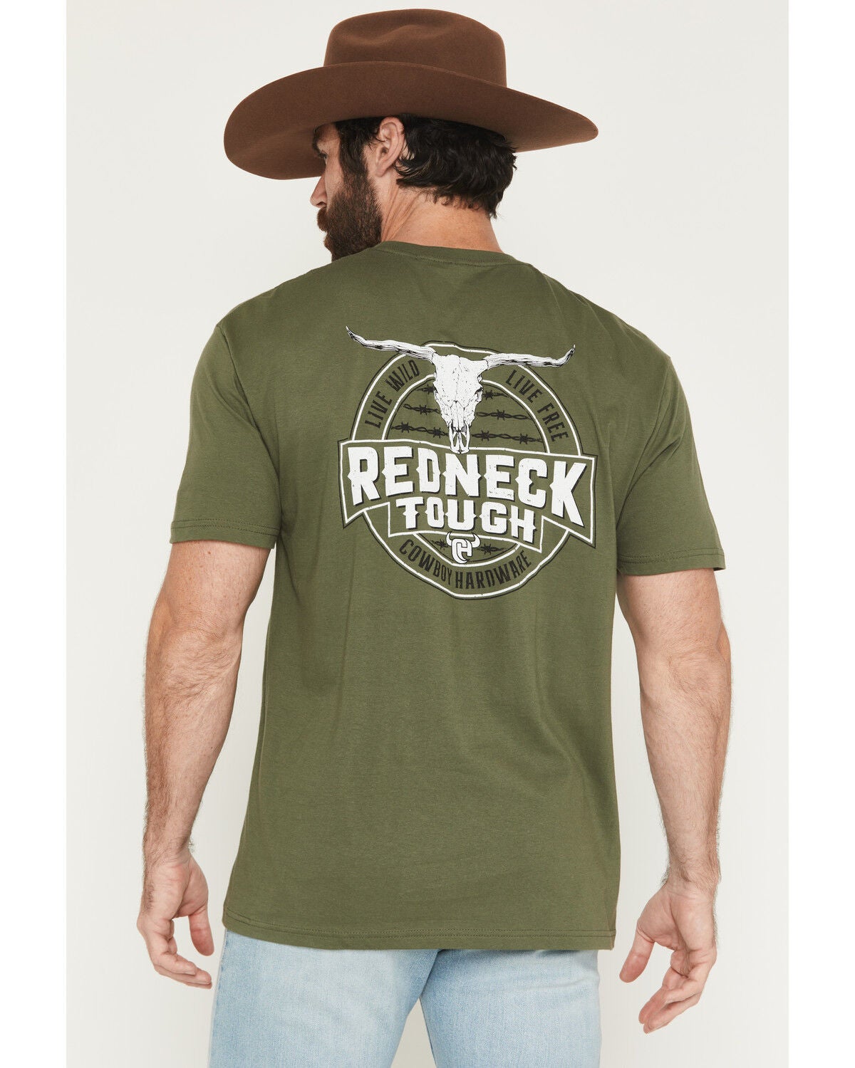 Men's Cowboy Hardware Redneck Tough Short Sleeve Graphic T-Shirt