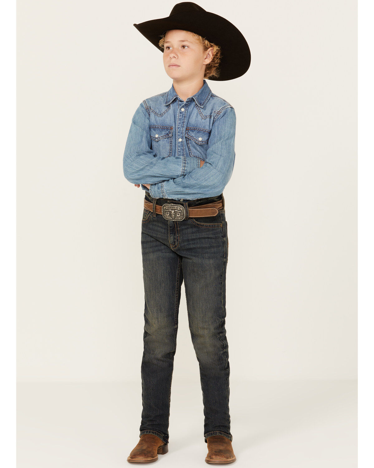 Boys' Cody James Barn Sour Dark Wash Slim Stretch Straight Jeans