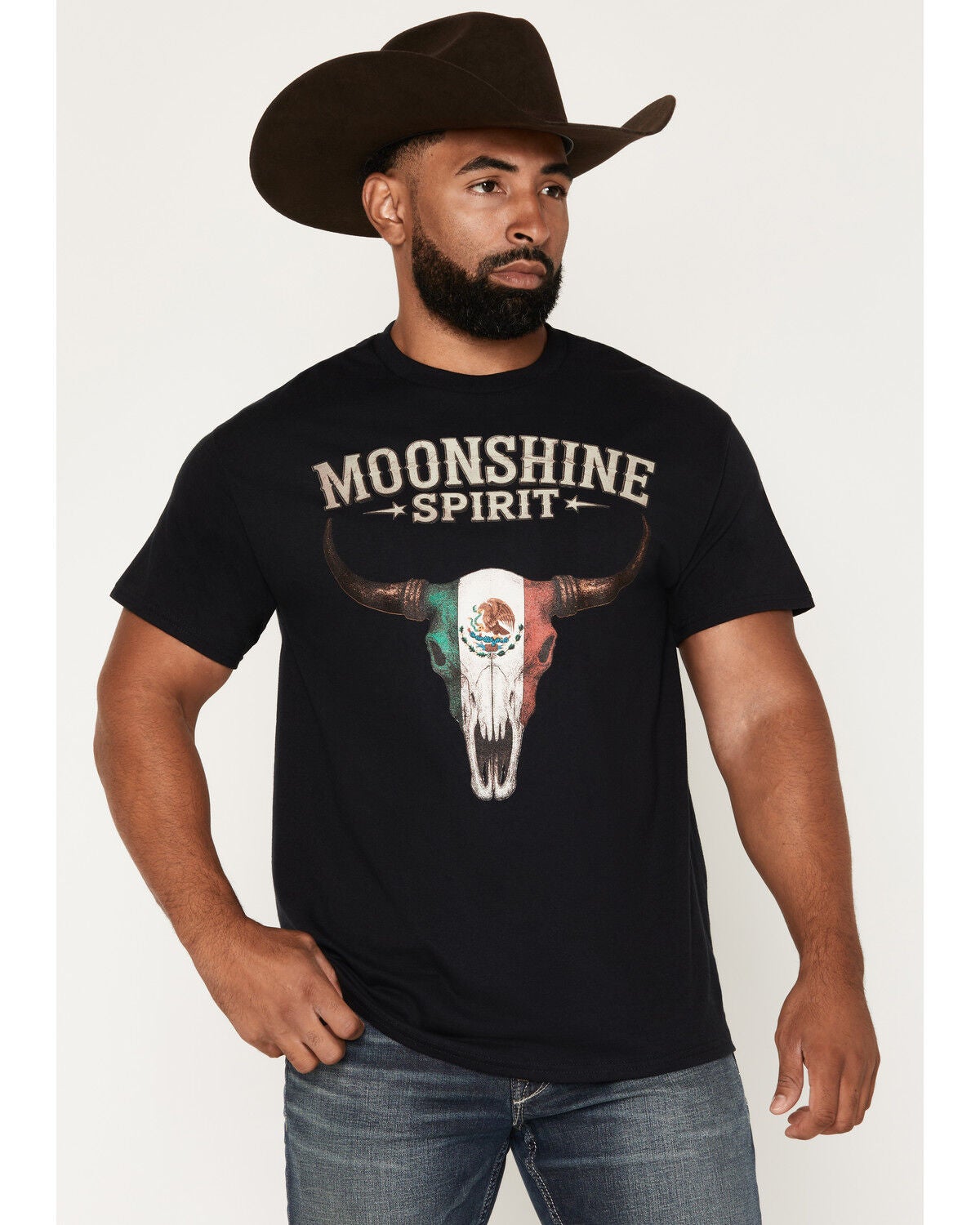 Men's Moonshine Spirit Mexico Skull Short Sleeve Graphic T-Shirt